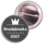 Królewska Studniówka - przypinka 37mm - różne kolory tła