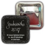 Black&Silver - przypinka 37x37mm 