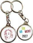 Absolwent 2027 - brelok dwustronny 25mm - Albert Einstein