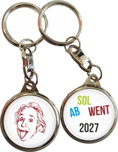 Absolwent 2027 - brelok dwustronny 25mm - Albert Einstein