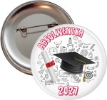 Absolwentka 2027 - przypinka 56mm - SZYBKA WYSYŁKA 