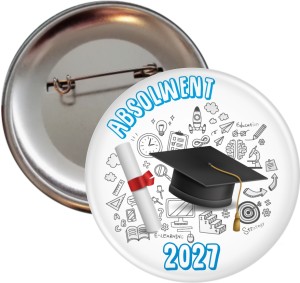 Absolwent 2026 - przypinka 56mm - SZYBKA WYSYŁKA