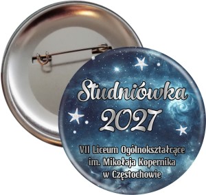 Studniówka pod gwiazdami- przypinka 56mm