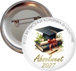 Absolwent 2026 - przypinka od nauczyciela  56mm