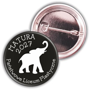 Słonik szczęścia -Matura - przypinka 37mm
