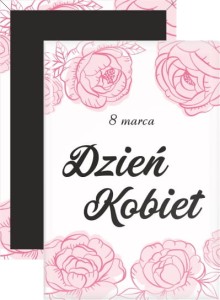 Różowe Peonie - Dzień Kobiet - magnes prostokątny