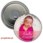 Lovely Daughter - okrągły magnes na narodziny dziecka