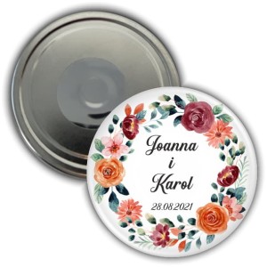 Sierpniowe wesele - magnes weselny 56mm