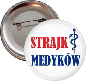 Strajk Medyków - Przypinka 56mm 