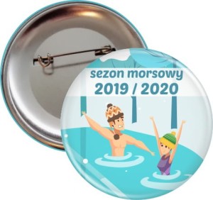 Zimowy sezon 2019/2020 - przypinka dla morsa 56mm 