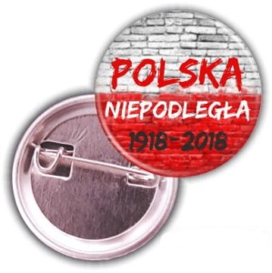 Polska niepodległa - przypinka patriotyczna