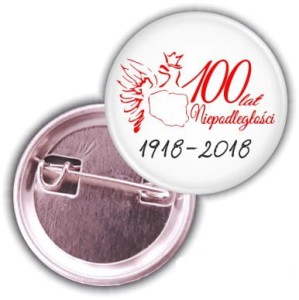 100 lecie niepodległości - przypinka patriotyczna