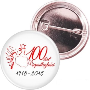 100 lecie niepodległości - przypinka patriotyczna