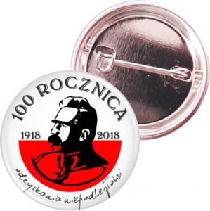100 lecie niepodległości - przypinka patriotyczna