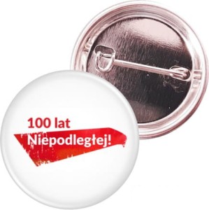 100 lat Niepodległej - przypinka