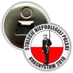 Stulecie Niepodległej Polski  - magnes  z otwieraczem 56 mm