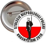 Stulecie Niepodległej Polski  - przypinka z zapięciem agrafką 56 mm  