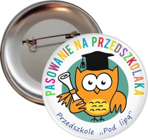 Pasowanie na Przedszkolaka - przypinka z sową