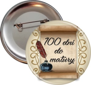 Studniówkowe obyczaje - przypinka 56mm 