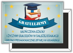 g7786 Gratulacje na zakończenie roku szkolnego - magnes prostokątny dla ucznia.jpg